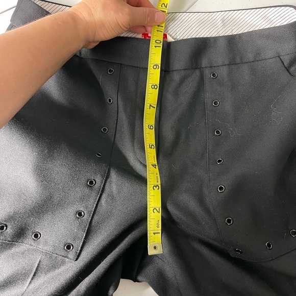 brooks brother red fleece Pants women’s  side patch pockets wool Sz 4 Cropped - Picture 16 of 16